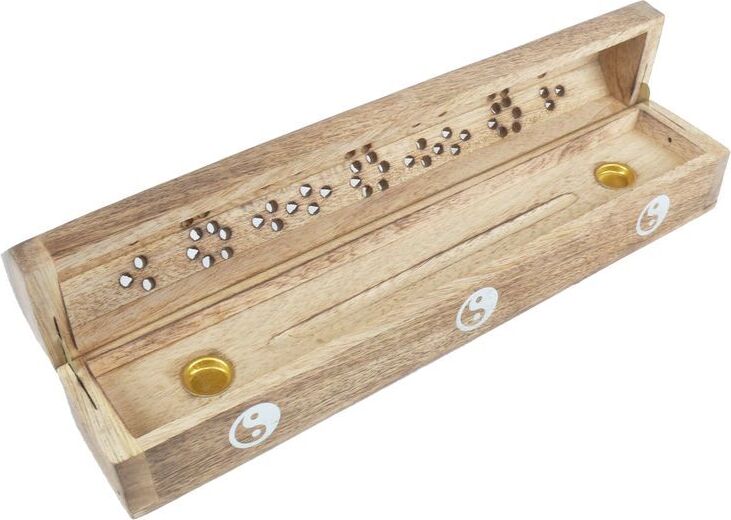 artasia – Franz Xaver Hauber – Einzelkaufmann Räucher-Box aus Indien, Motiv:Design Ying Yang 2666