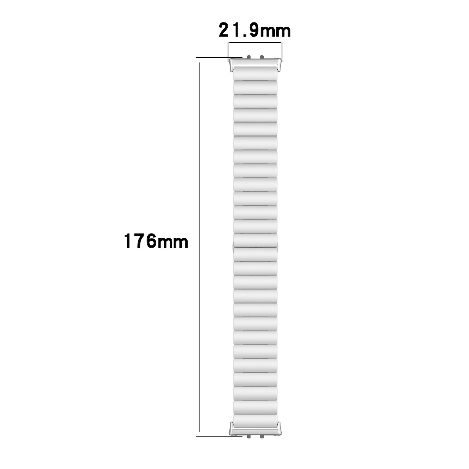 Pre Samsung Galaxy Fit 3 One Bead z nehrdzavejúcej ocele Kovový náramok Silver