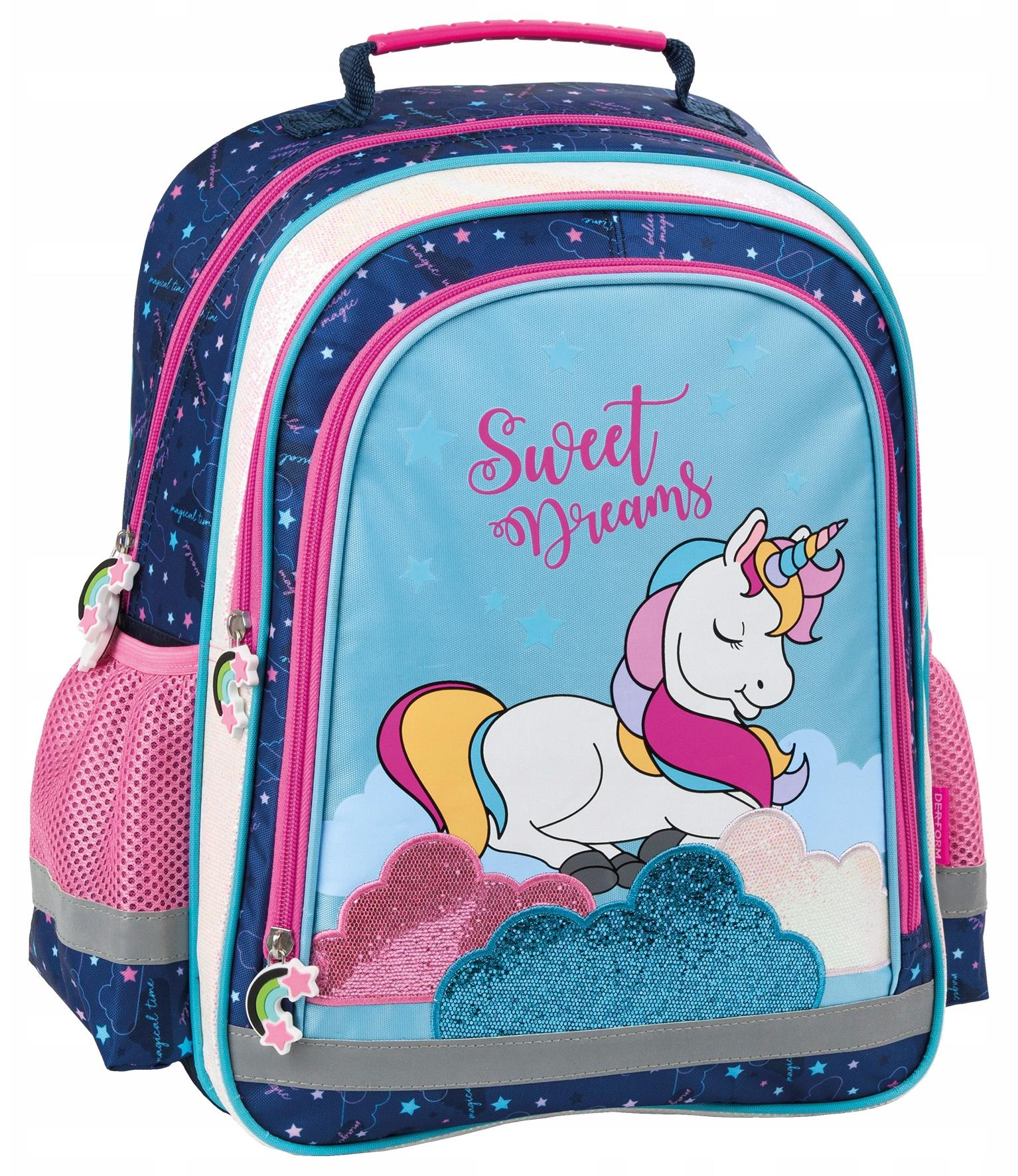 Derform Schulrucksack Einhorn für Erstklässler 1. Klasse