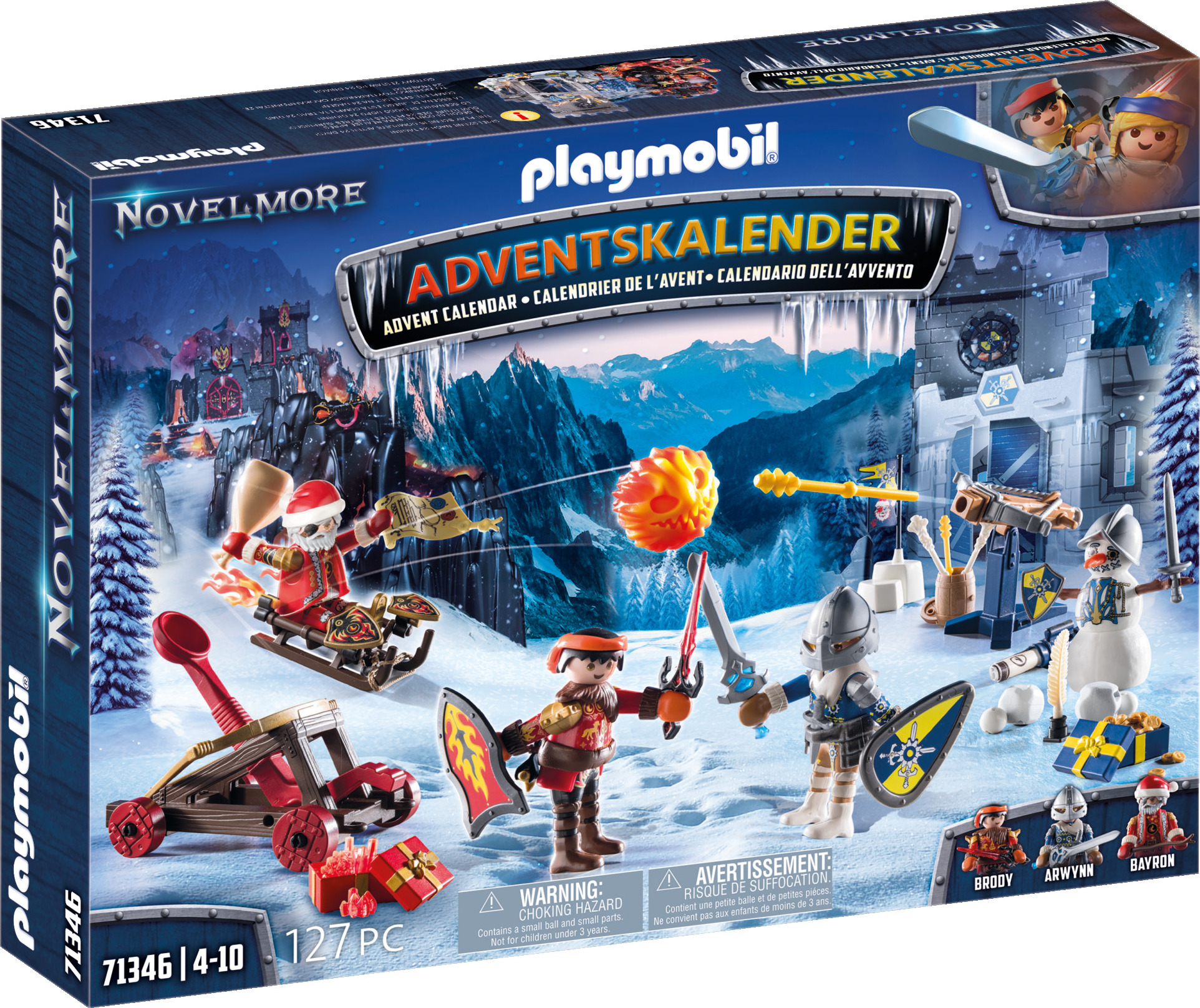 PLAYMOBIL Novelmore 71346 Adventskalender Novelmore - Kampf im Schnee