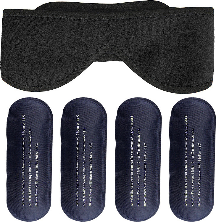 INF Kaltkompresse Kiefer - Eispackung für Kinn und Kiefer - Schmerzlinderung Schwarz 370678