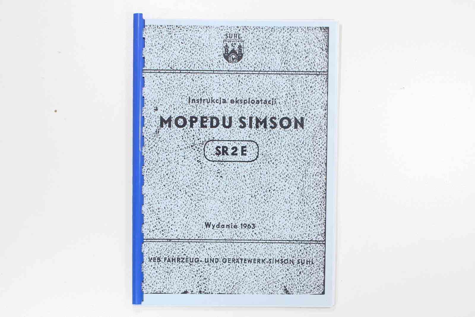ItalyRacing Katalog Service Handbuch Simson Moped Sr2E ROY26364