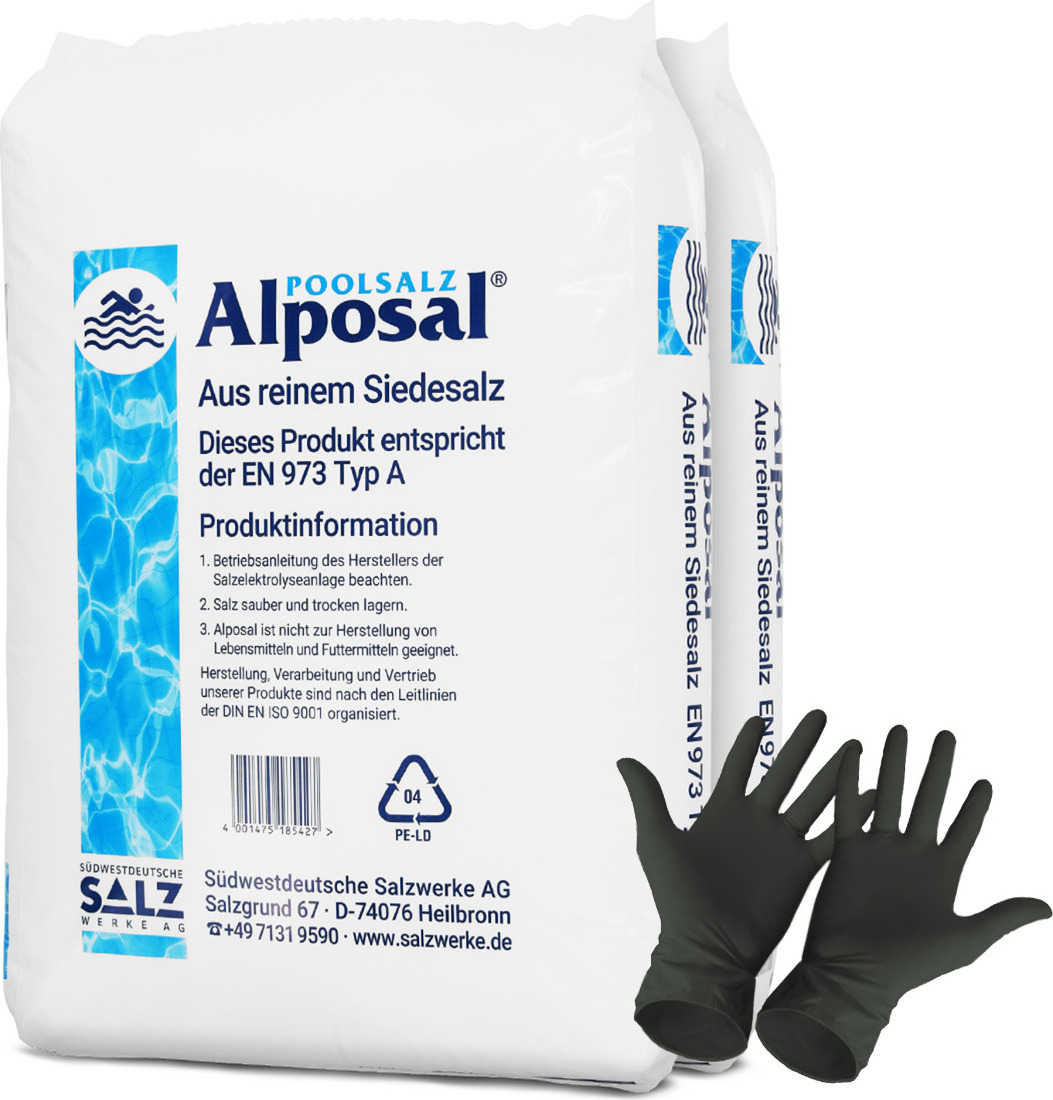 Südwestdeutsche Salzwerke 2x Alposal Poolsalz | Sack (25 kg) - B08461897M 18542