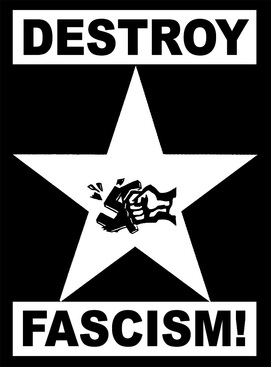Lot De 10 Autocollants "Destroy Fascism" - PVC, Résistant Aux Intempéries - 5x15 Cm