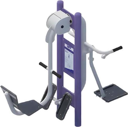 Straßensportgeräte Beinstreckgerät Adduktorenmaschine OutdoorBeinpresse Stepper