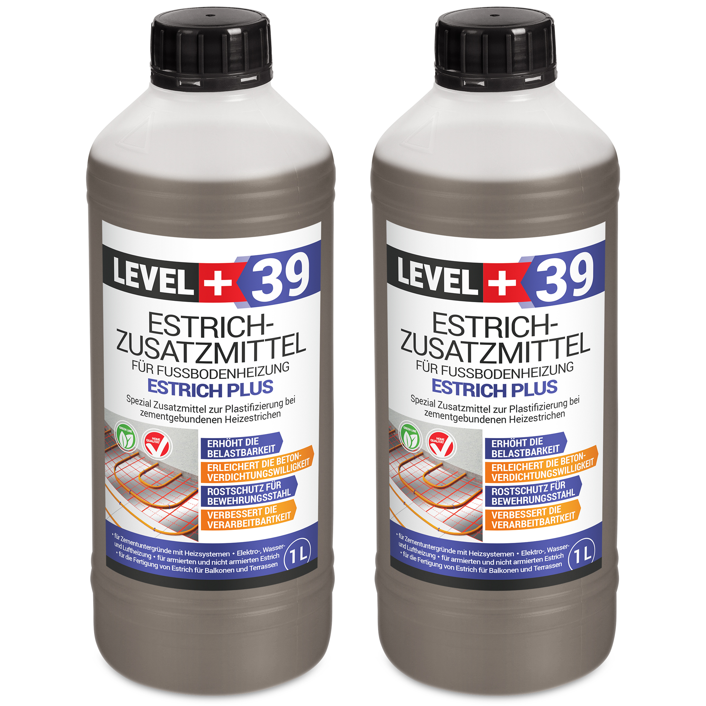 Hangato GmbH Estrichzusatzmittel 2L Fussbodenheizung Heizestrich - Zementestrich Profi L+39 RM39_2