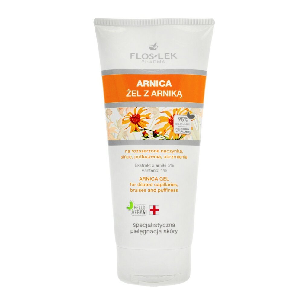 CARUNO FLOSLEK Pharma Arnica Feuchtigkeitsgel für erweiterte Kapillaren, Prellungen, Blutergüsse und Schwellungen 200ml