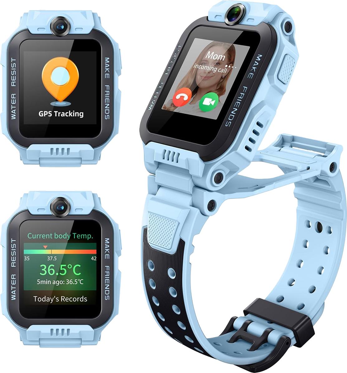 imoo Z7 Kinder-Smartwatch – HD-Videocall, GPS, Dual-Kamera, wasserdicht, Blau Z7-BL