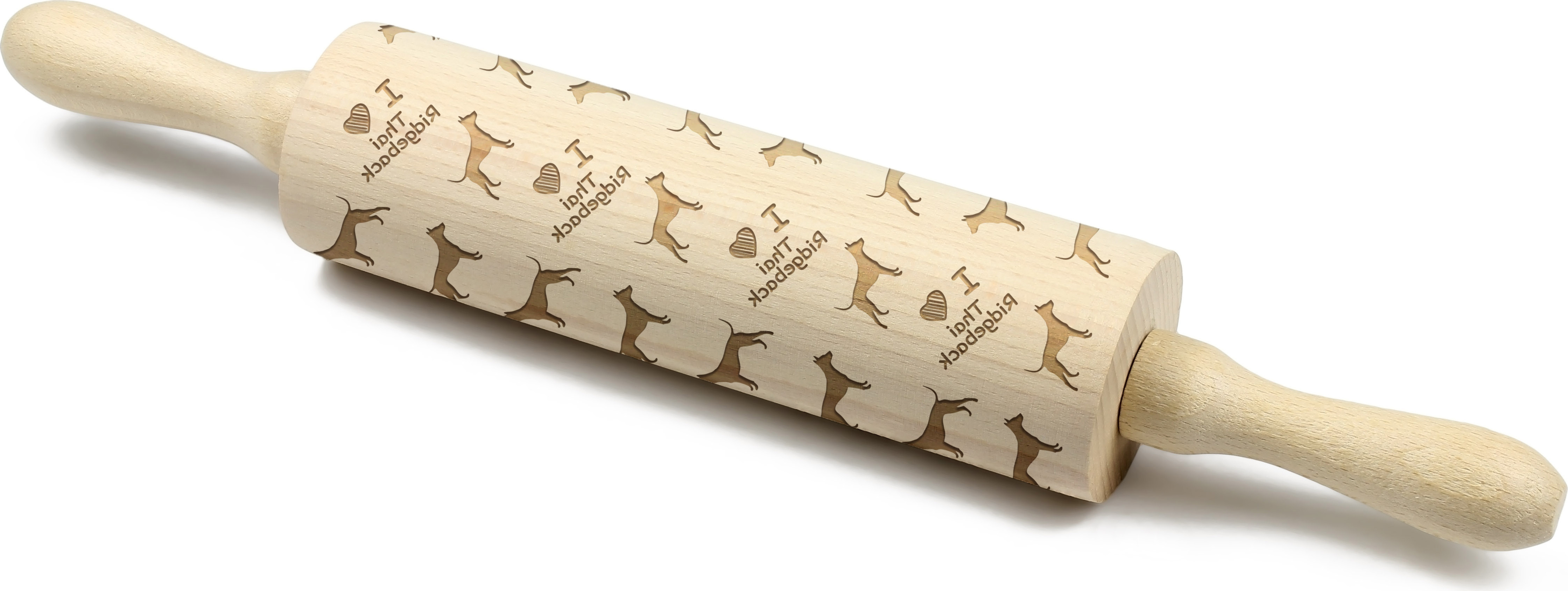 Thai Ridgeback, Thailand-Ridgeback - Teigrolle mit Hund, Rollen mit Mustern für Keramik, Geschenk für die Köchin von Art-Dog.