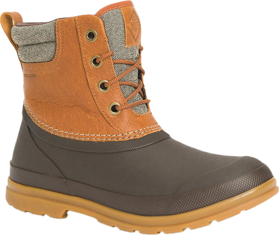 Muck Boots - Dámske gumáky "Originals Duck Lace", kožené FS8566 (43,5 EU) (brown/dark brown)