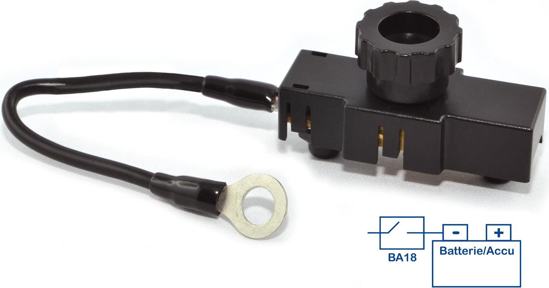 BAAS bike parts BA18 Batterietrennschalter mitÖsen Inkl. Diebstahlsicherung 12 V