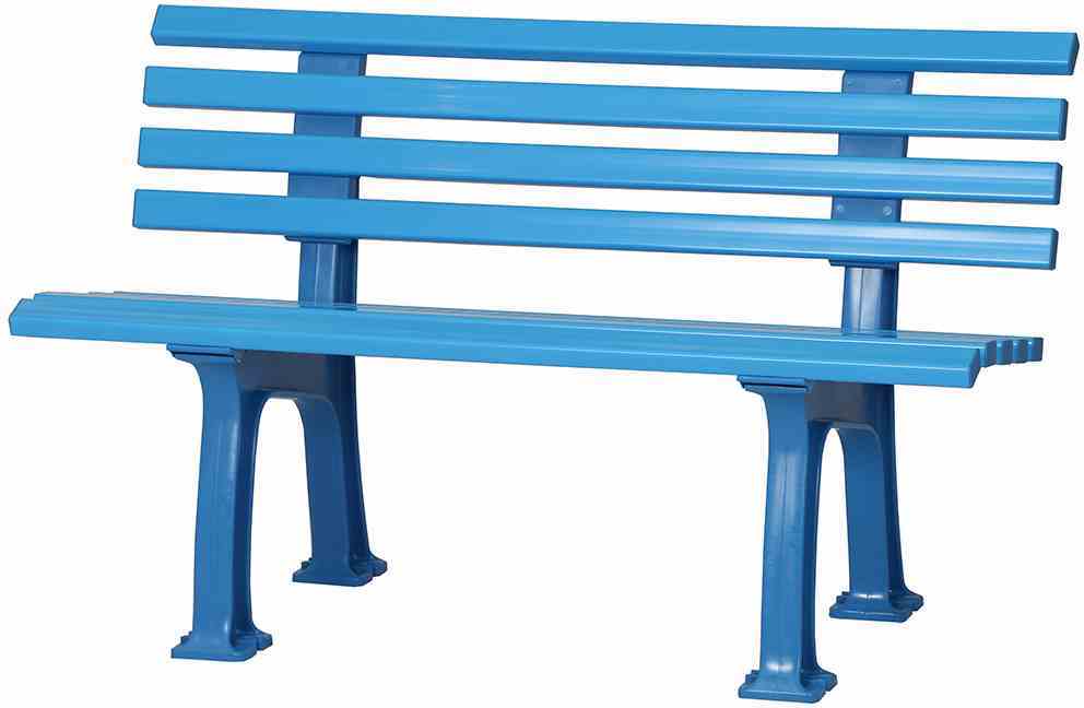 Blome Gartenbank Ibiza 2-Sitzer, Pflegeleichte Kunststoff, mit 9 Mehrkammerprofilen, 2 Standfüßen & Lehne, Himmelblau 50926