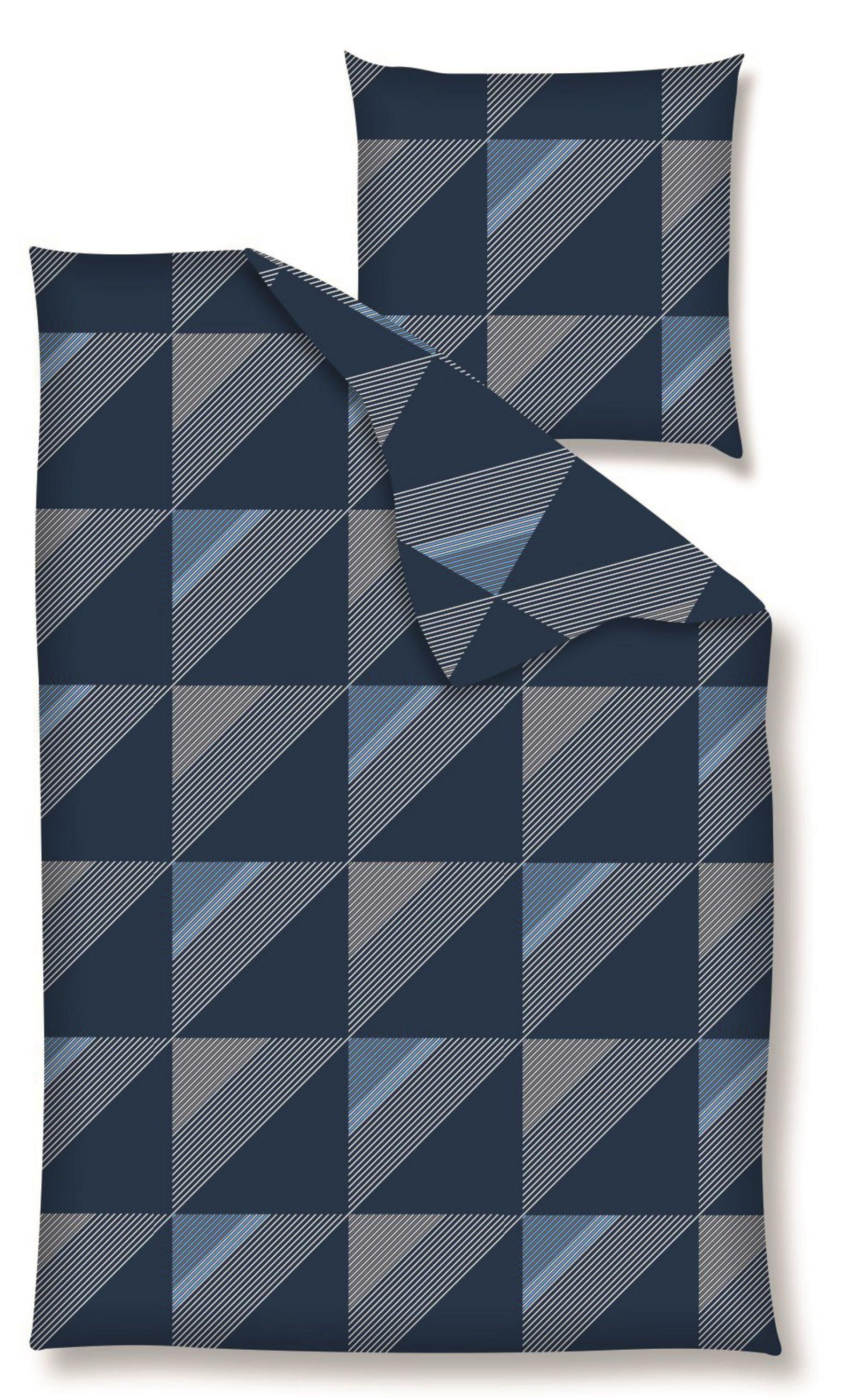 Nanette Lepore Nanette Renforcé Bettwäsche - geometrisches Muster, blau 135 x 200 cm geometrisches Muster, blau 10662