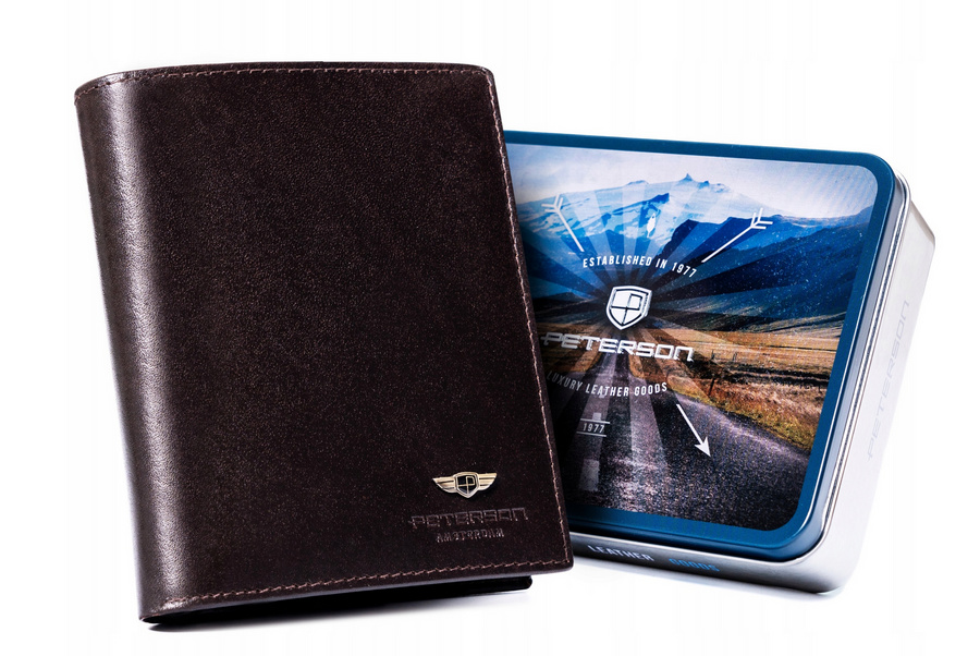 Große Herren-Geldbörse aus Leder - Peterson