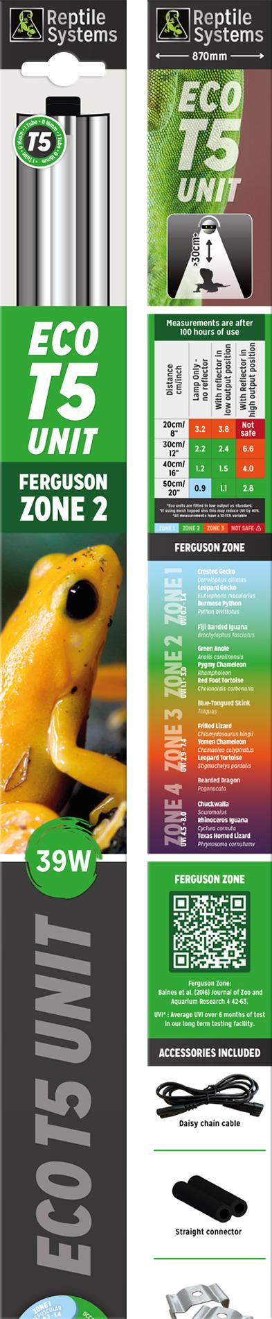 Reptile Systems Leuchte für Reptilen - Eco T5 Unit Ferguson Zone 2 - 39W (870 mm) 120029