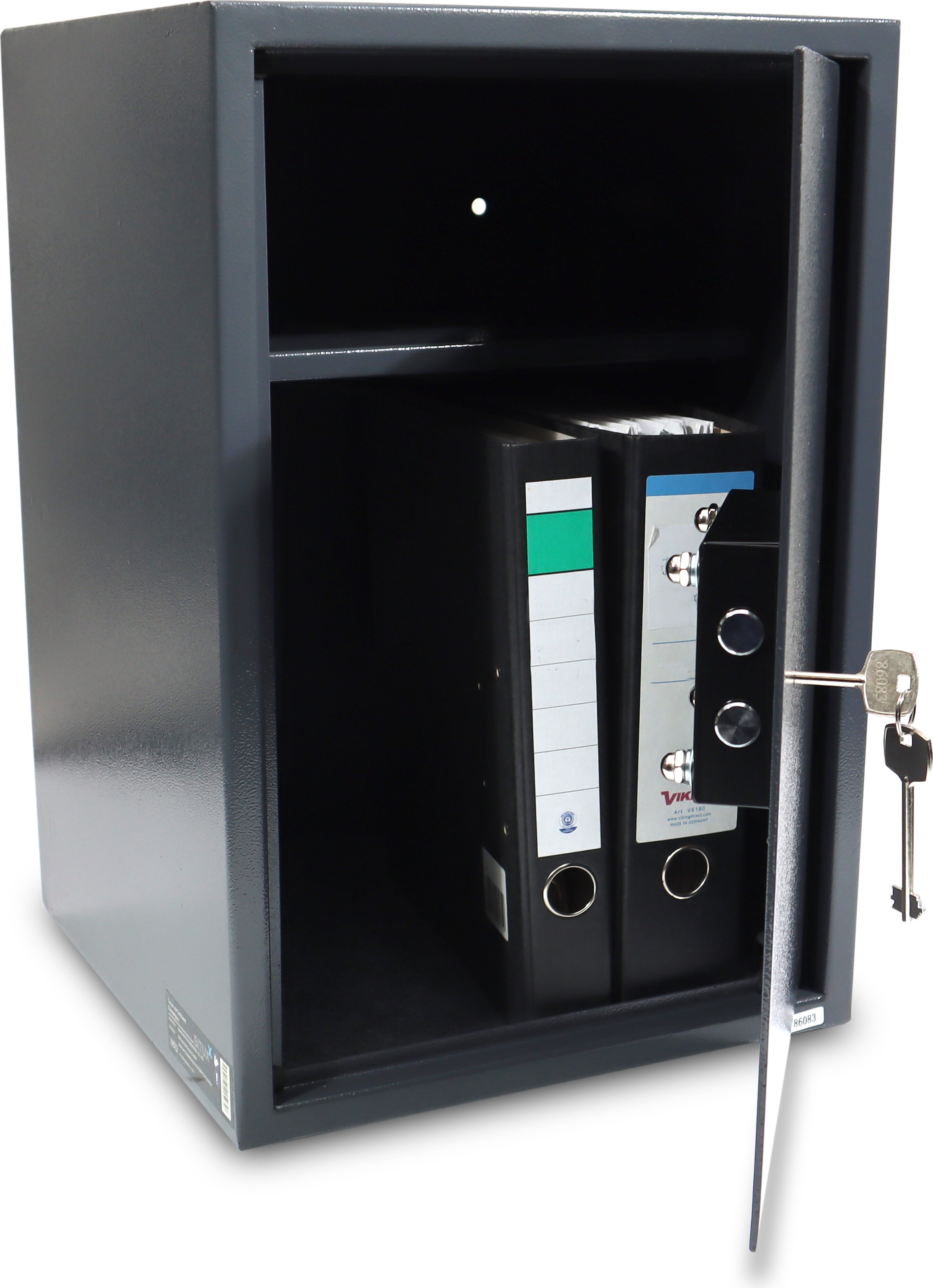 Bituxx Tresor Möbeltresor Safe Aktentresor 35 x 36 x 52cm Dunkelgrau MS-19512