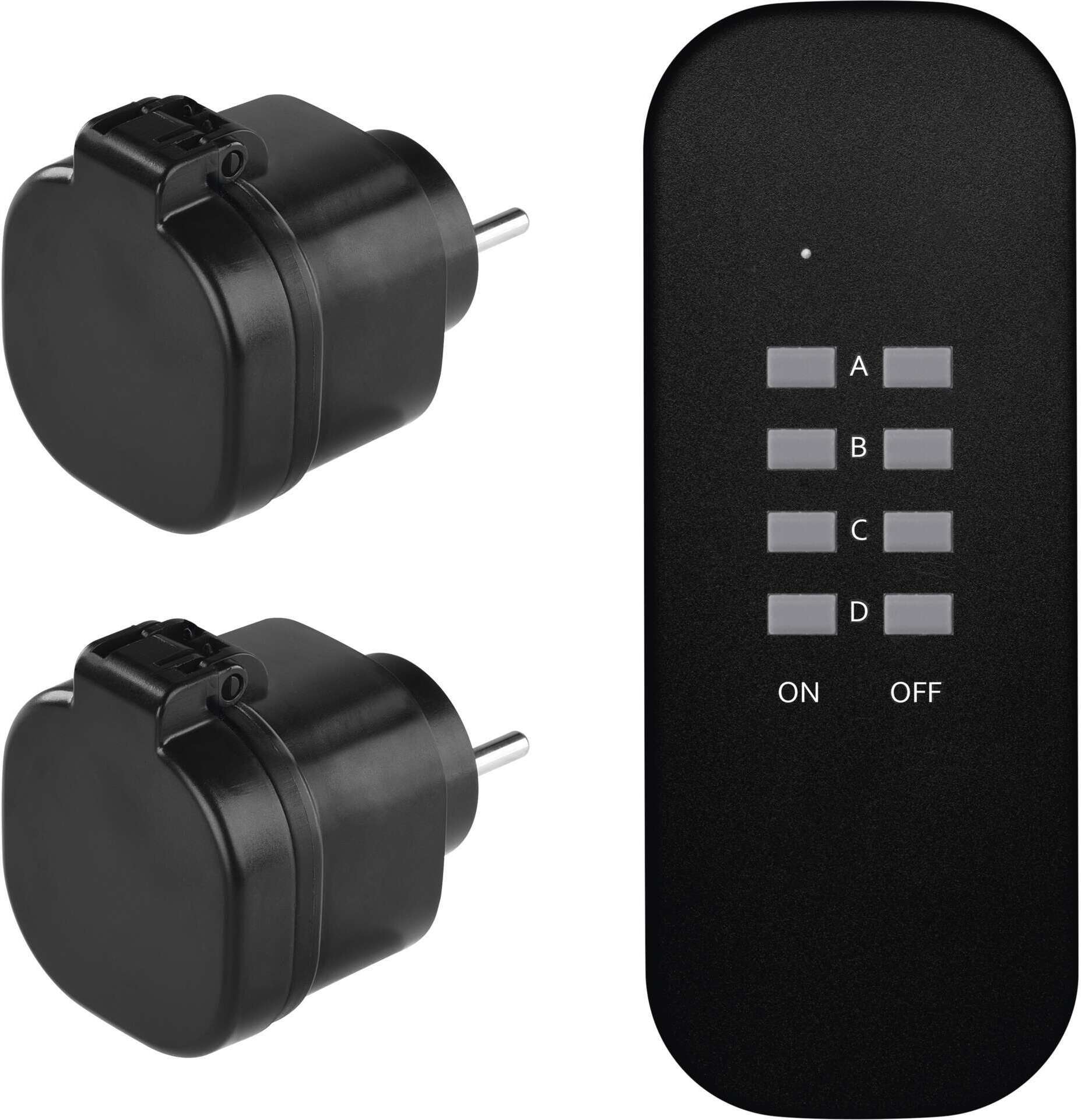 Emos Aus der Ferne kontrolliert Stecker IP44, black P0067