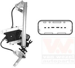 VAN WEZEL Regulátor okien s elektromotorom zadný pravý (4328266) pre Renault