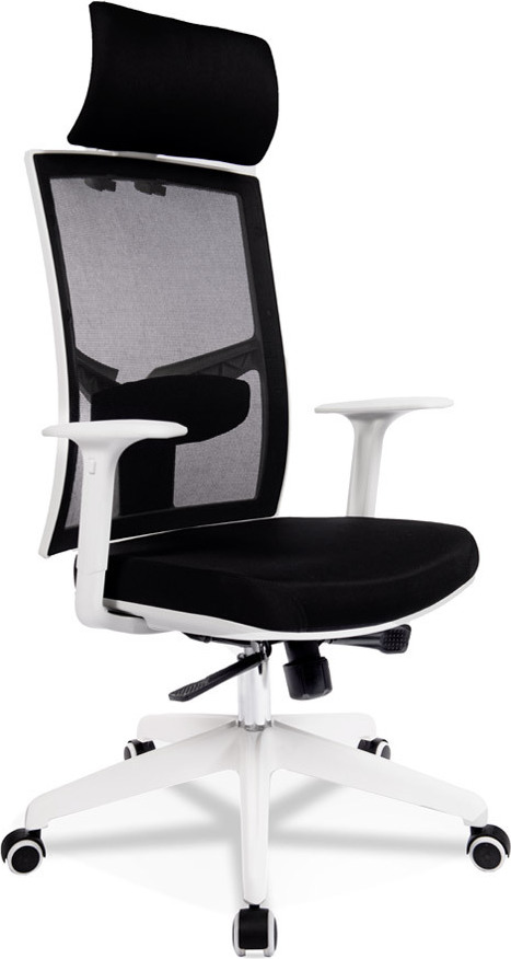 Kokoon® Kancelárska stolička LUKE 65x64,5x119,5 cm,Kov, Biela,22,2 kg