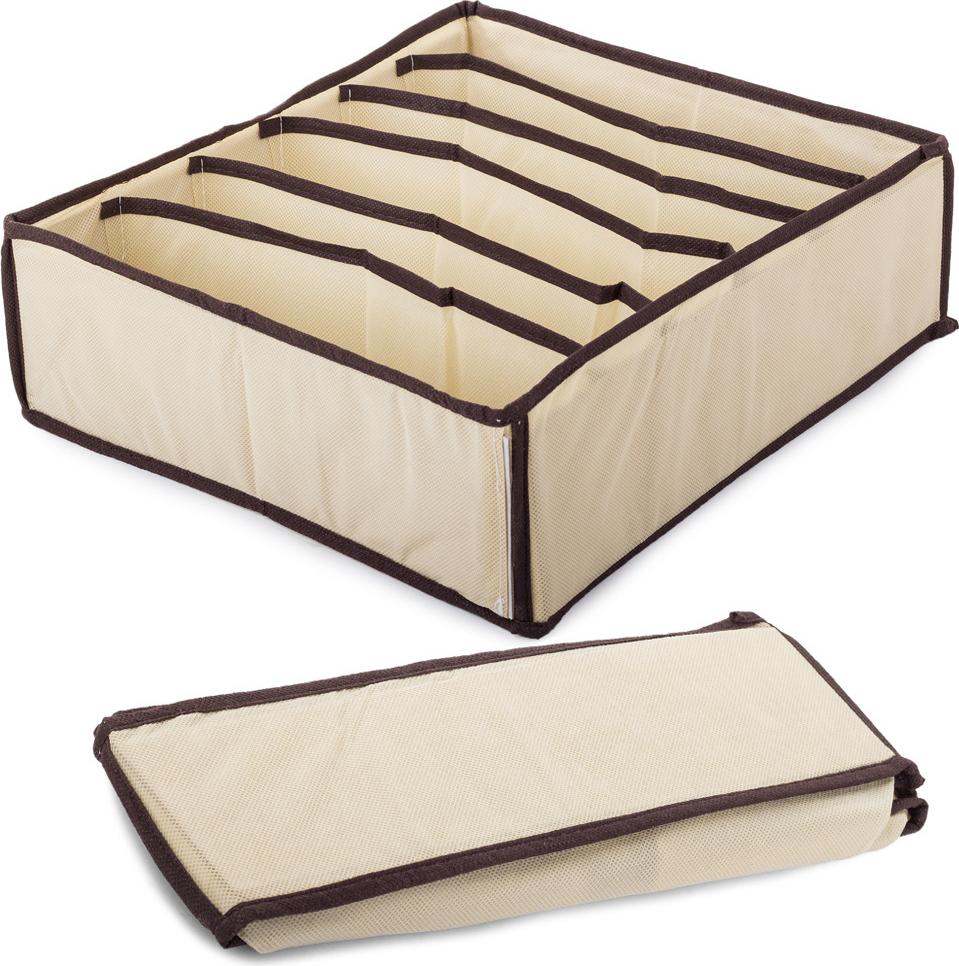 Verk Unterwäsche-Organizer - 6 Fächer, beige VRK-01623-universal