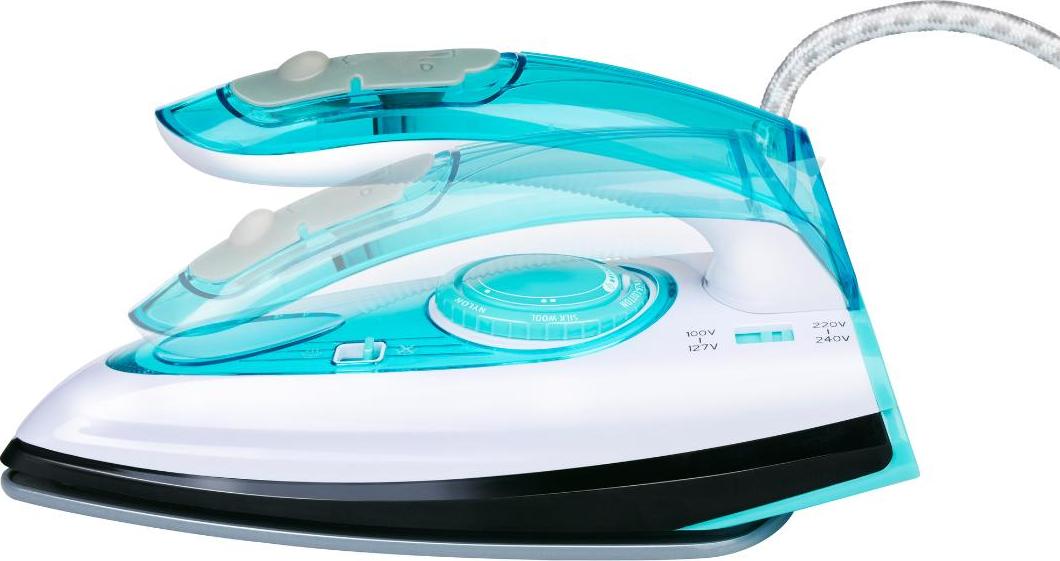 alpina Reisebügeleisen SL-9990B2 - Dual-Voltage Bügeleisen mit Dampfstoß - Klappbares Kompaktes Bügeleisen für Reise - 750-1200W