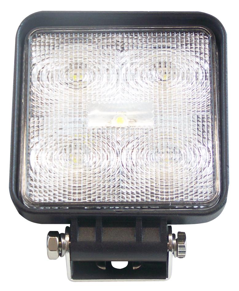 Berger & Schröter | LED Arbeitsscheinwerfer, 5x3 W., ca. 900 Lumen, 9-32 V., (BxHxT): ca. 110 x 110 x 41 mm, Schutzklasse: IP67, Nahbereichsstreulinse