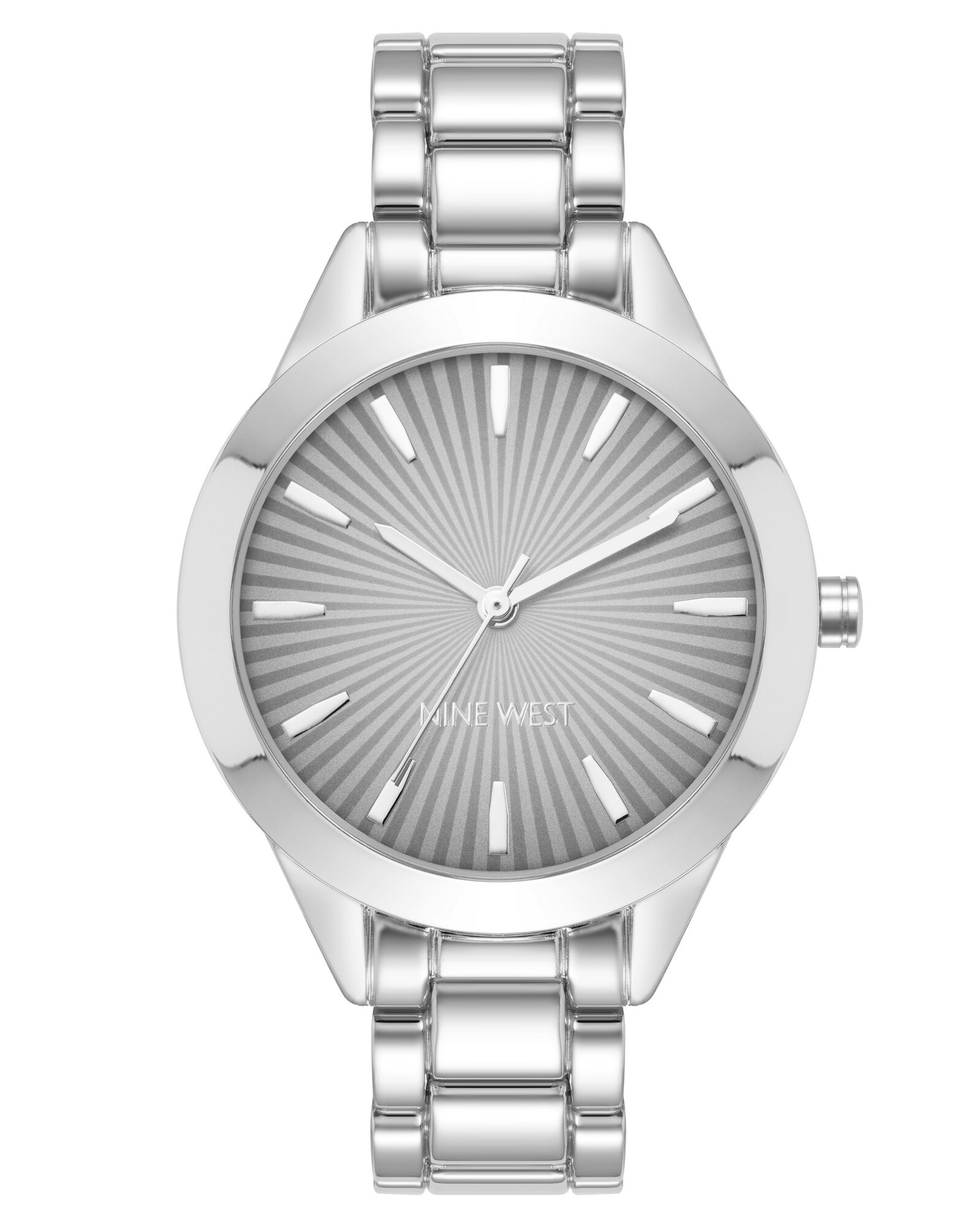 Nine West dámske okrúhle strieborné hodinky NW/3007SVSV