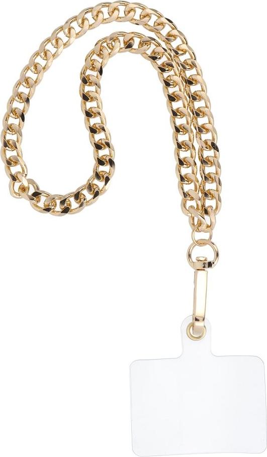 CHAIN #41 Šnúrka na telefón, prívesok na telefón / dĺžka šnúrky 40 cm (20 cm v slučke) / na zápästie - zlatá