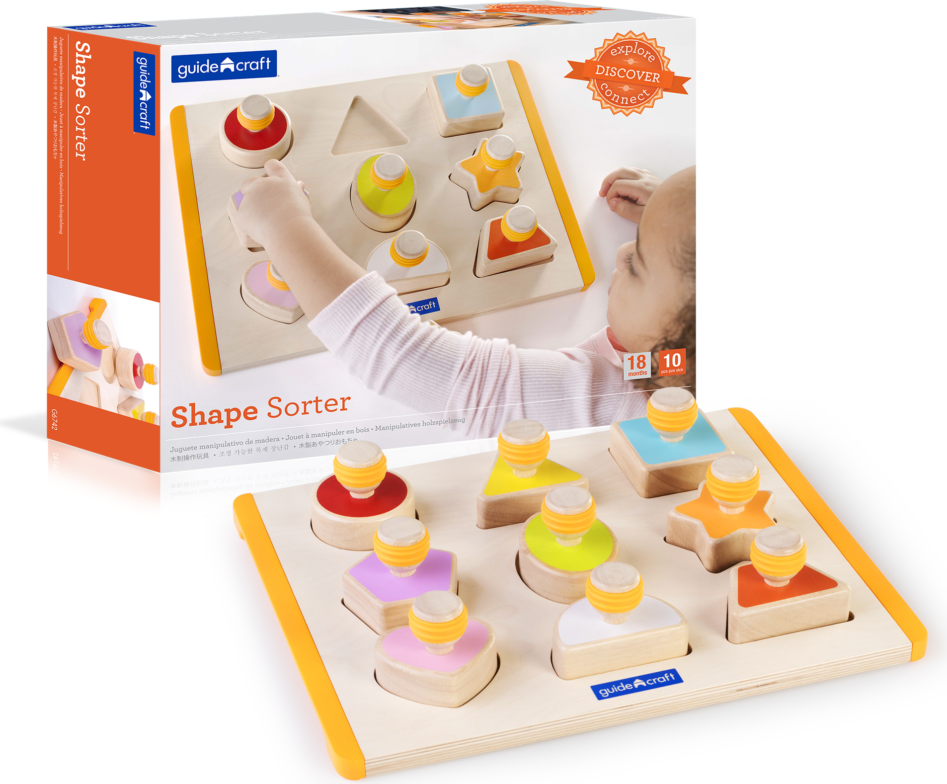 Guidecraft Formen sortieren (10pcs)