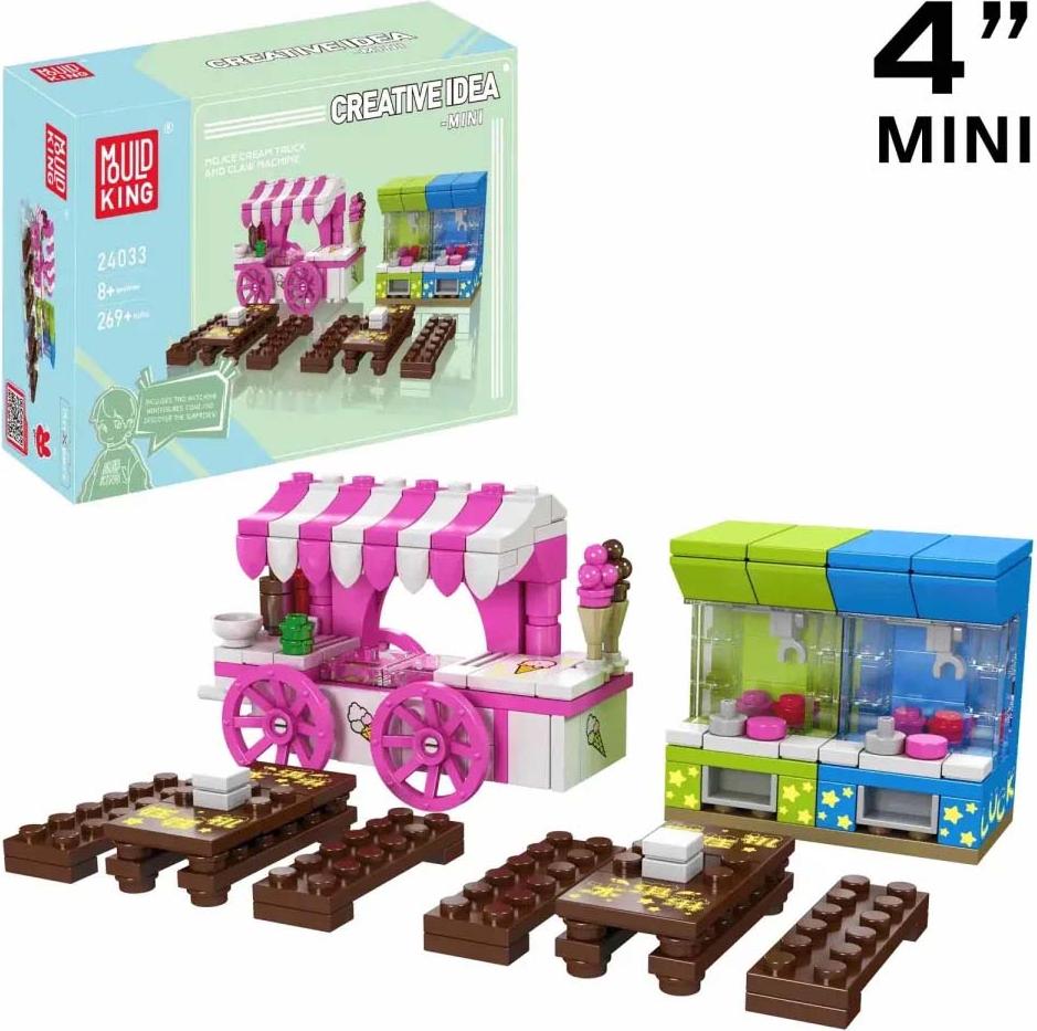 Mould King Ice Cream Truck & Krallenmaschine Baukasten 24033