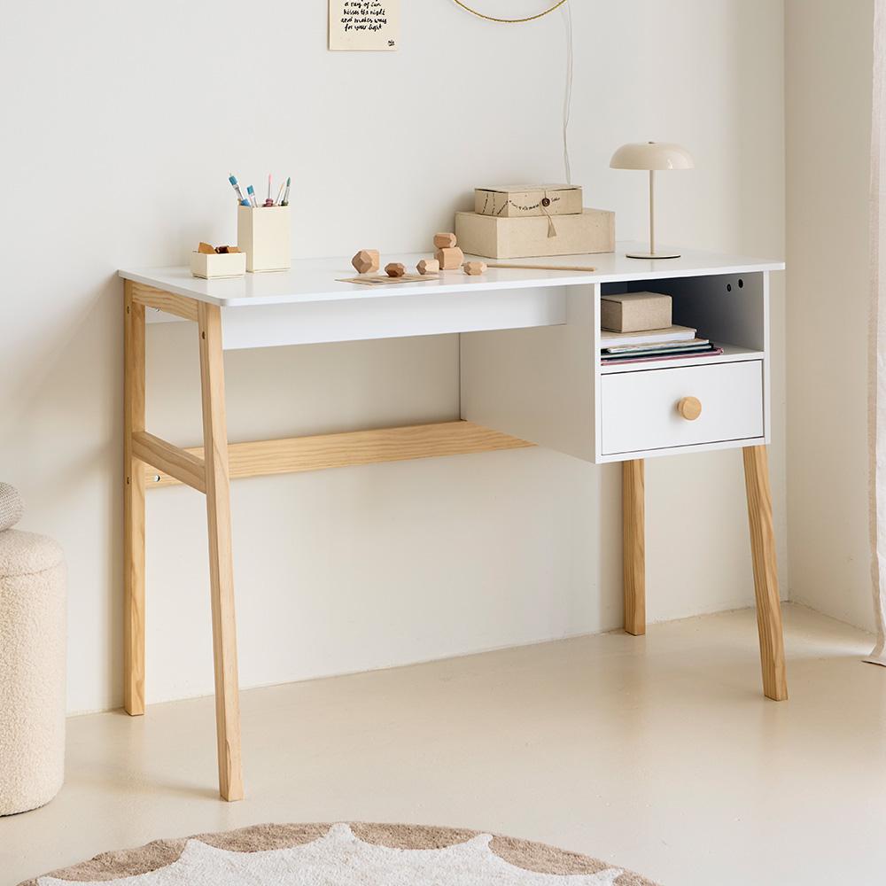 petite_amelie Petite Amélie Kinder Schreibtisch Cerise Cerise - 75 cm - Weiß DESK105CERI1WN