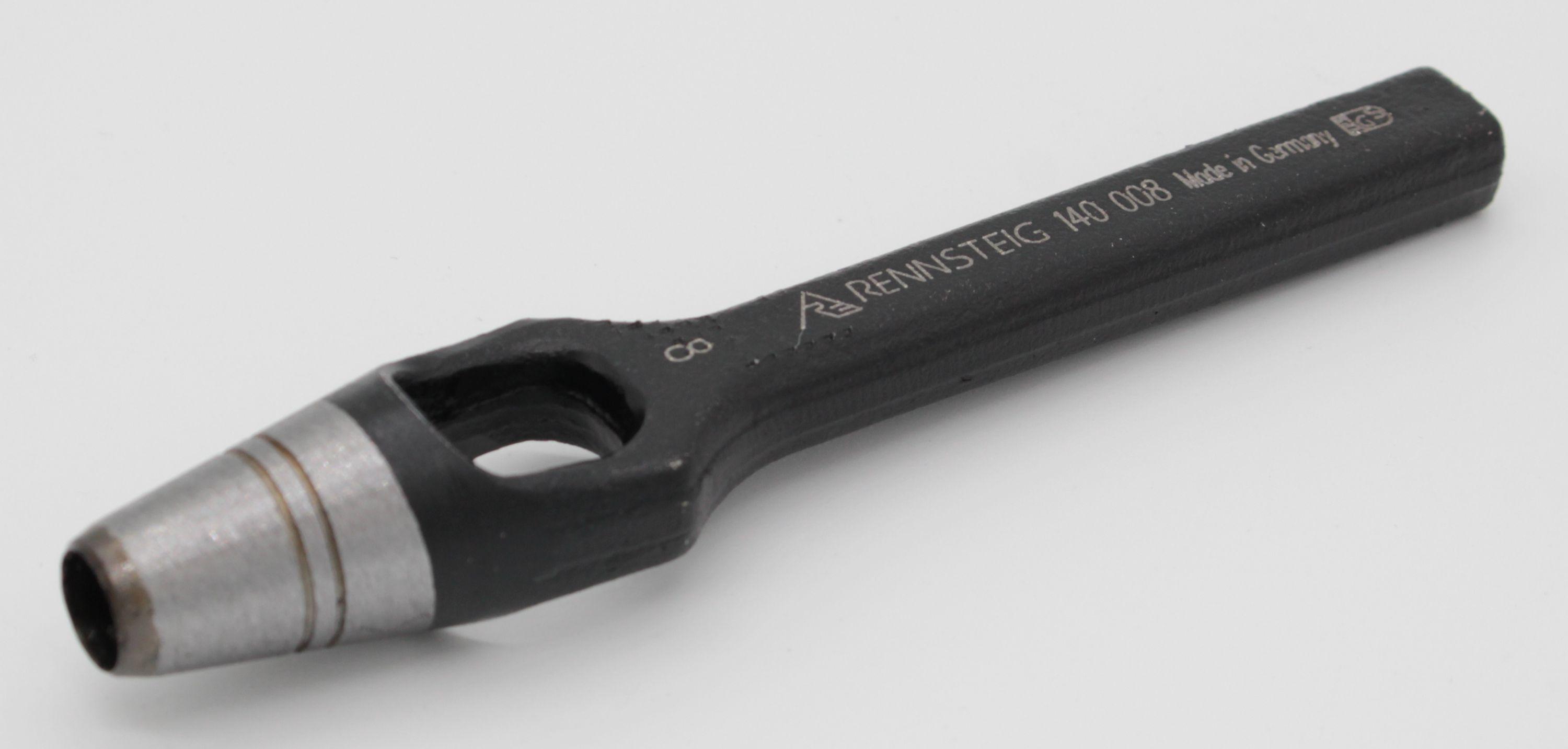 Rennsteig Henkellocheisen (Locheisen, Stanzeisen) schwarz, Ø 8 mm (5/16 Zoll) 302215