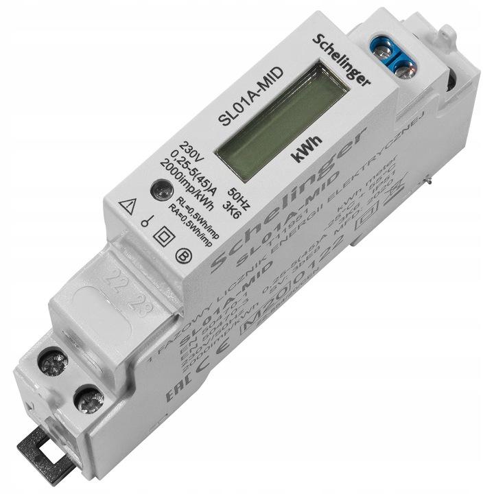 Bemko 1-Phasen-Elektrizitätszähler 45A 230V mit MID SCHELINGER A31-SL01A-MID