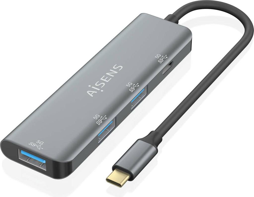 Rozbočovač USB Aisens A109-0762 sivý (1 jednotka)