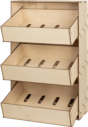 VKF Renzel 3-fach Produktdisplay aus Holz 66.0023.5