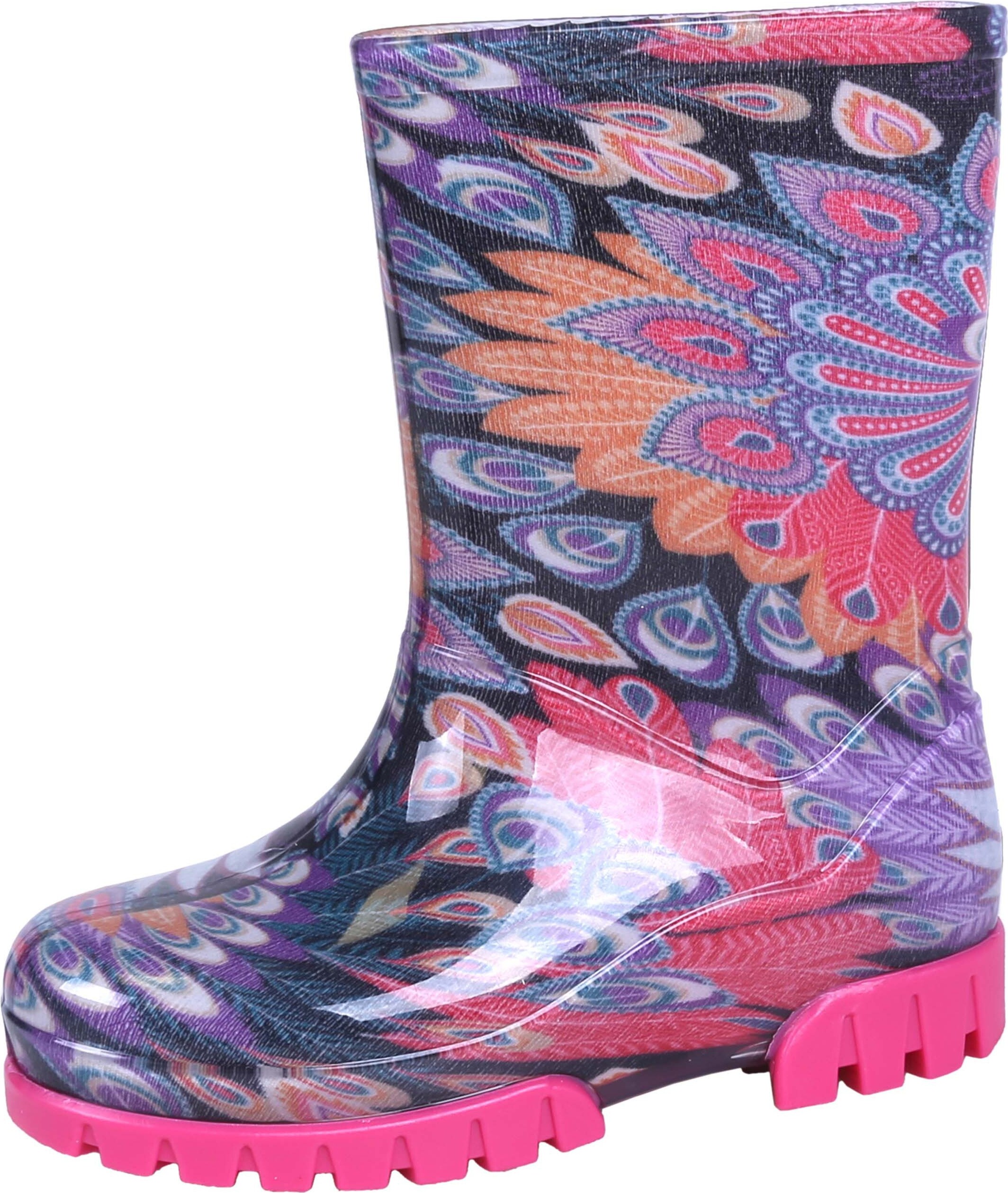 sarcia.eu Gummistiefel für Kinder mit Pfauenfedern DEMAR 20-21 EU