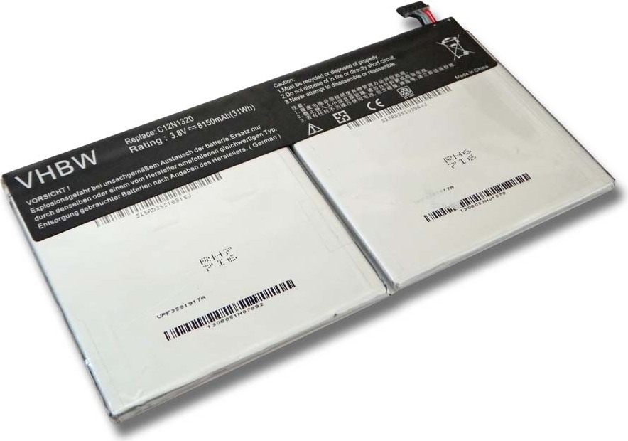 vhbw Akku kompatibel mit Asus Transformer Book T100TA, T100, T100TA-DK002H, T100T, T100TA3740, T100TA3735 Tablet Pad (8150 mAh, 3,8 V, Li-Polymer)