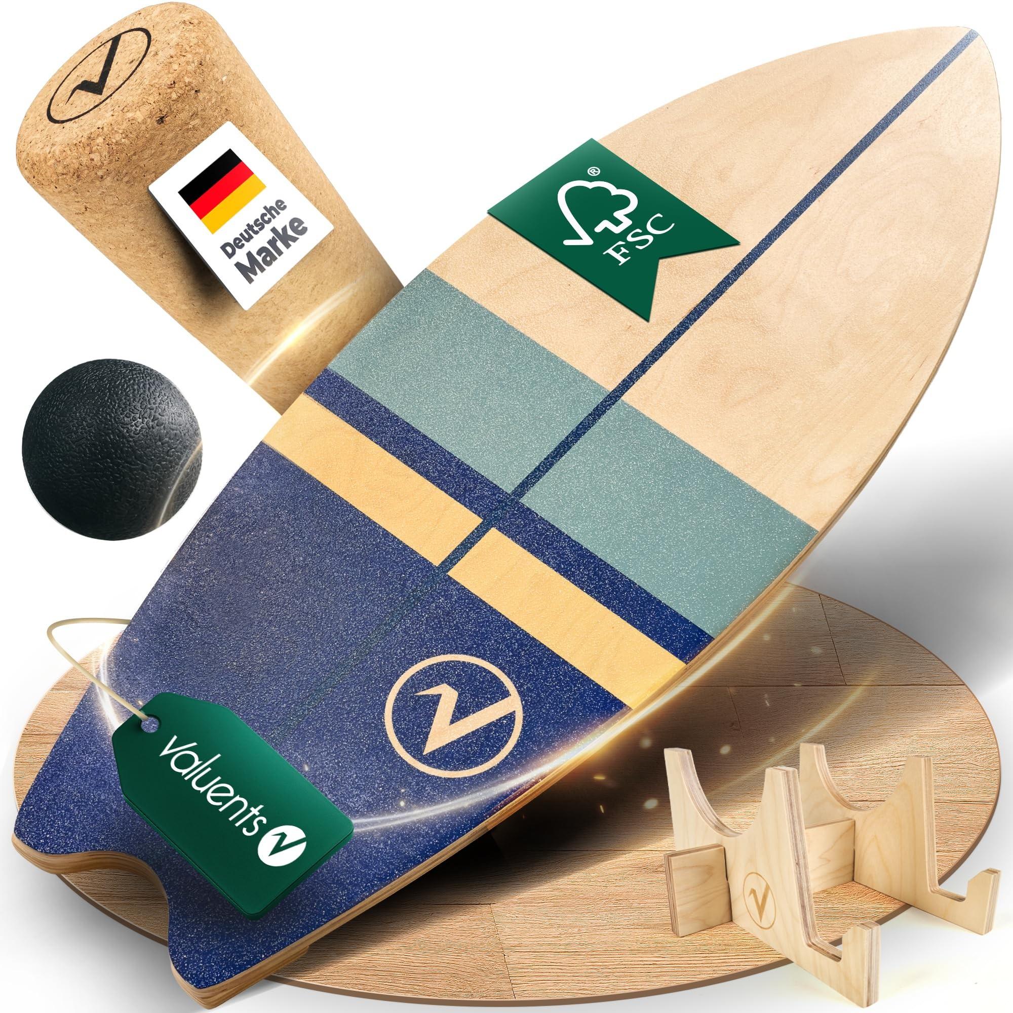 Merkloos Balance Board aus Holz in Surfboard-Form