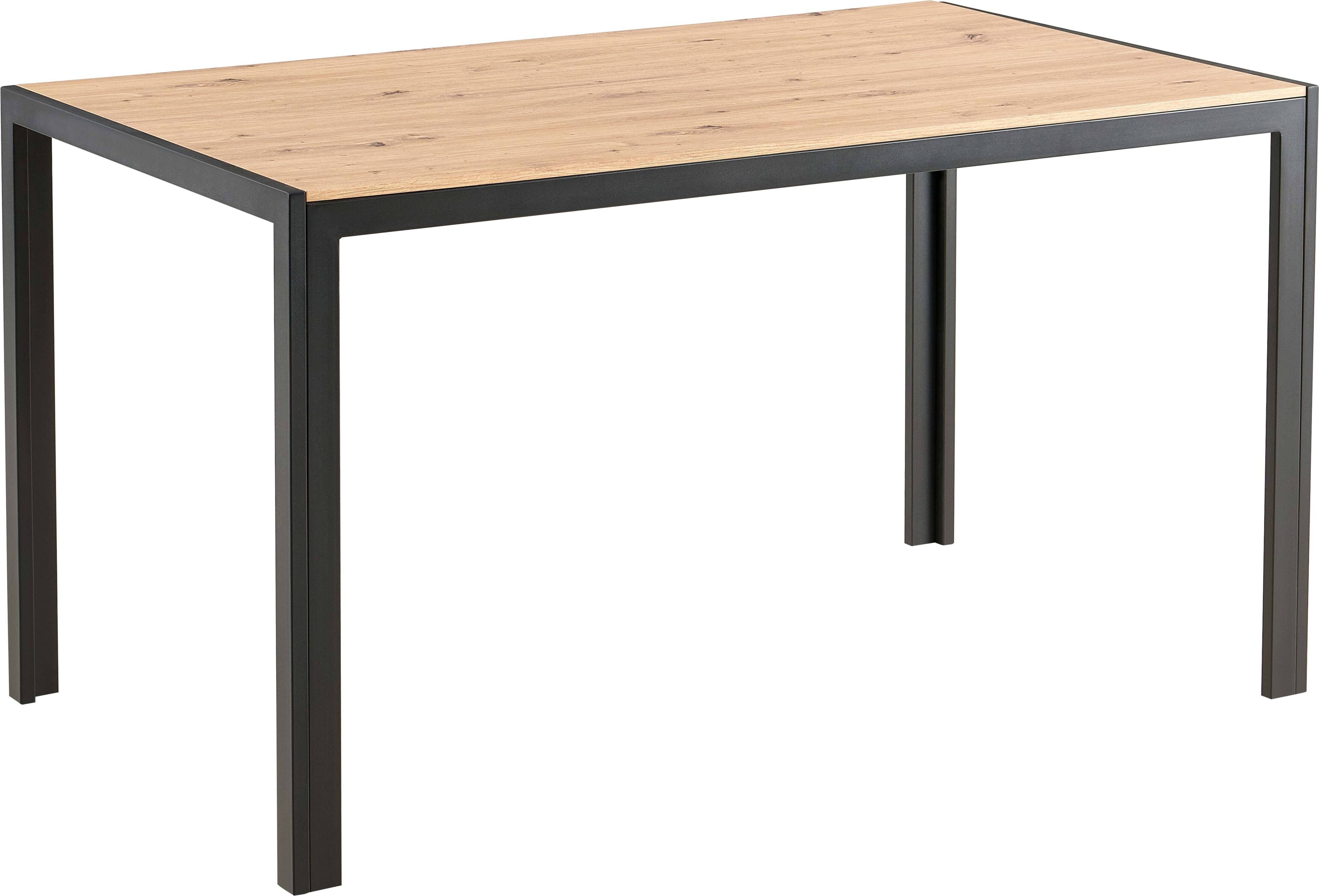 Rechteckiger Esstisch aus schwarzem MDF - Oviala Lipa 113360