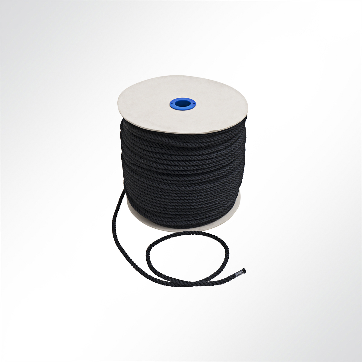 Dacron-Polyester-Seil 0,64 Cm, Schwarz - 150 M Spule, Bruchlast 444 Kg - UV- & Abriebfest Für Outdoor & Handwerk
