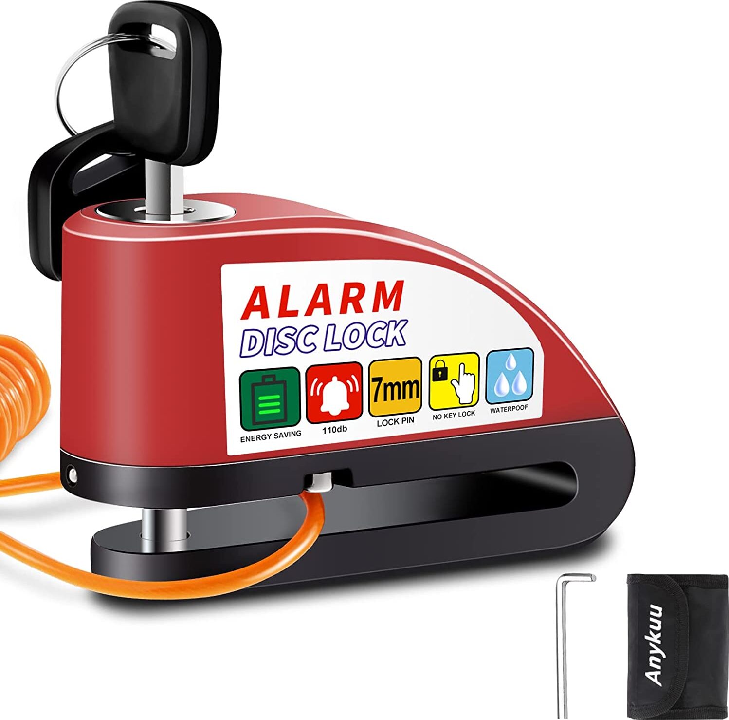 ANTCOOL Motorradschloss-Alarm Fahrradschloss-Alarm