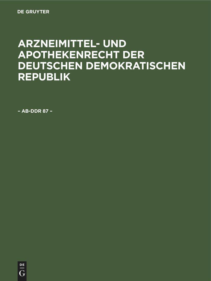 De Gruyter, Mercury Learning And Information - Ab-Ddr 87 -