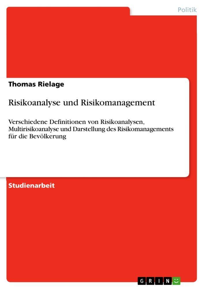 Sonstige Verlage Risikoanalyse und Risikomanagement