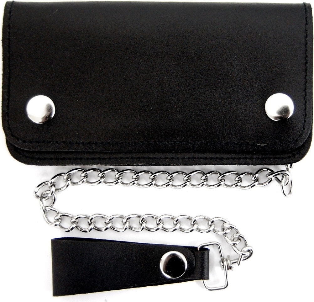 Tabassum Ledergeldbörse mit Gürtelkette schwarz, ca. 18,5 x 10cm