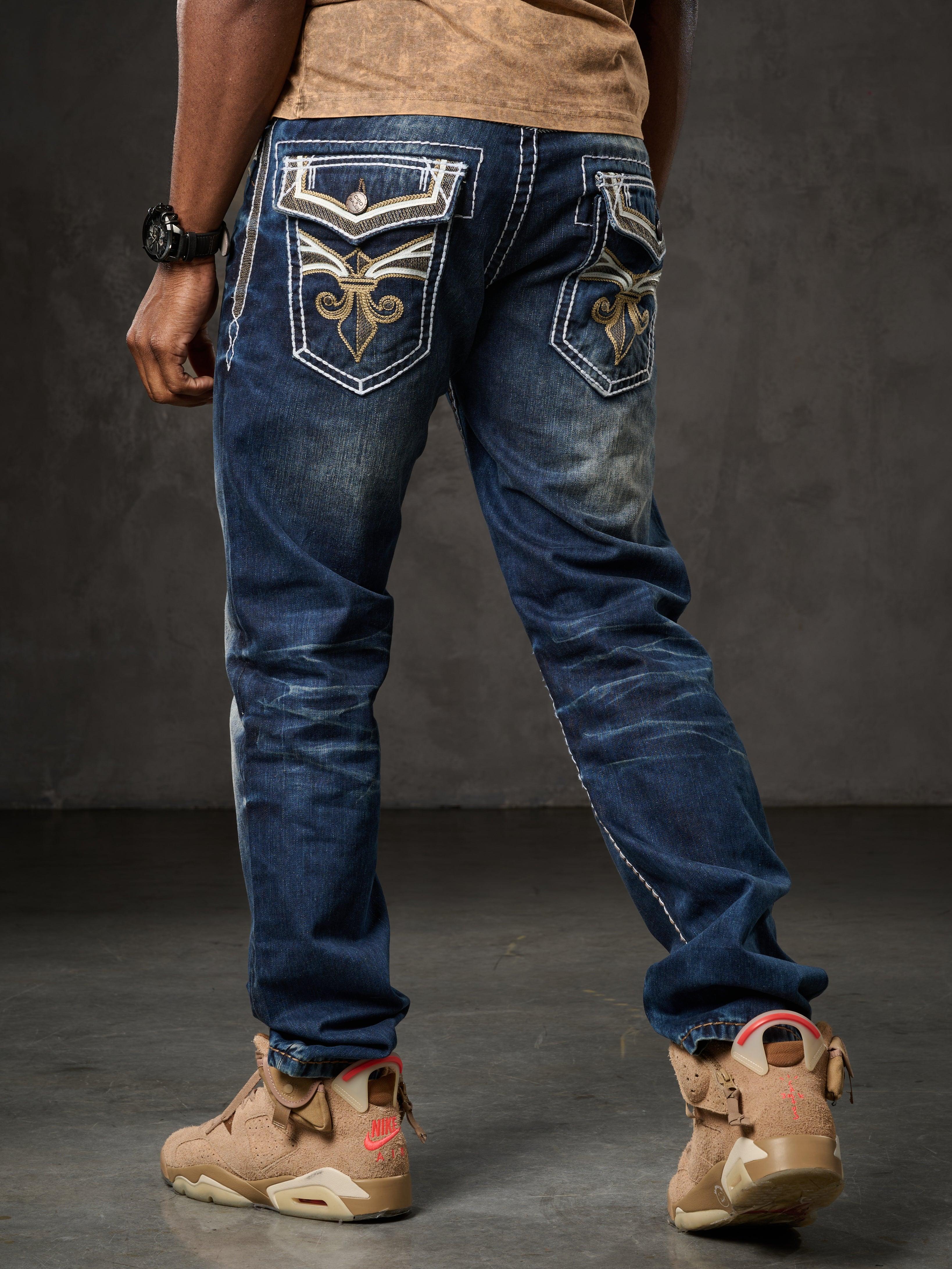 Cipo & Baxx CD287 Herren bequeme Jeans mit Waschungen in Straight Fit