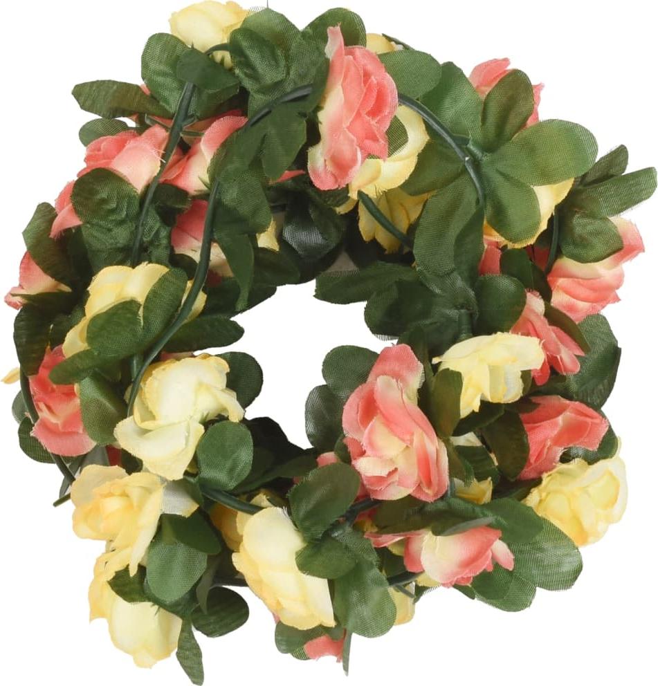 vidaXL Blumengirlanden Blumen 6 Stk. Frühlingsrosen 250 cm 359041