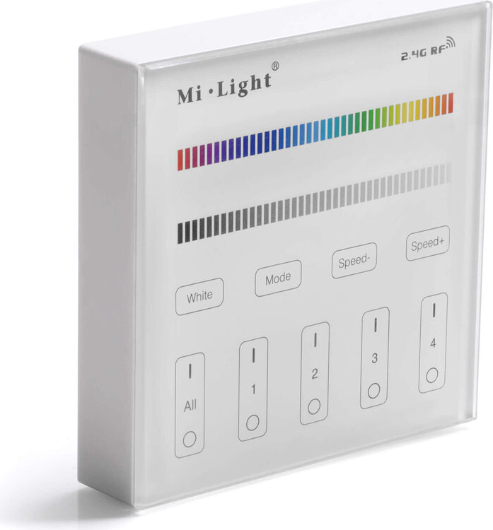 miboxer Drahtlose Wandsteuerung RGB+W 4Zonen RF 2,4Ghz B3