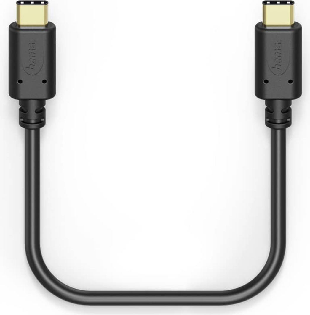 Hama Lade-/Datenkabel USB-C - USB-C - 0,2 m - Schwarz