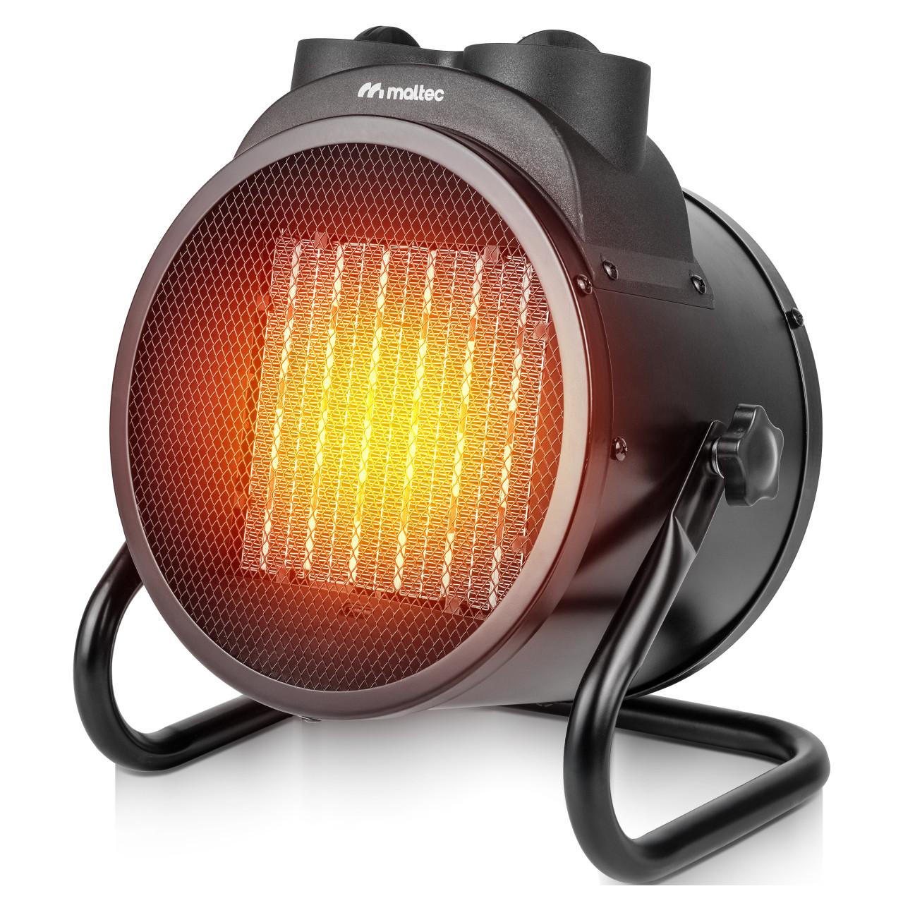 Heizlüfter mit Thermostat INFERNO6000 MalTec 3,5kW Keramik mobiler Elektro Heizstrahler für Büro Haus Werkstatt,Wohnwagen Camping Garage