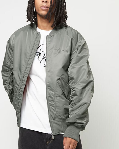 Jacke Karl Kani Small Signature Distressed Bomber Jacket anthracite, Größe: L 60710004_Size_L